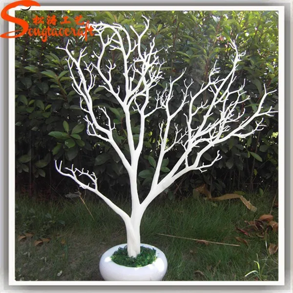 جودة عالية بيضاء الديكور الاصطناعي فرع شجرة جافة جذع شجرة فرع