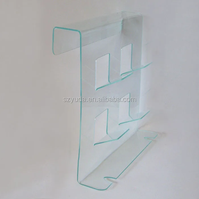 2 Tiers 10mm Clear Thick Acrylic Shower Caddy Shelf Clear Hanging