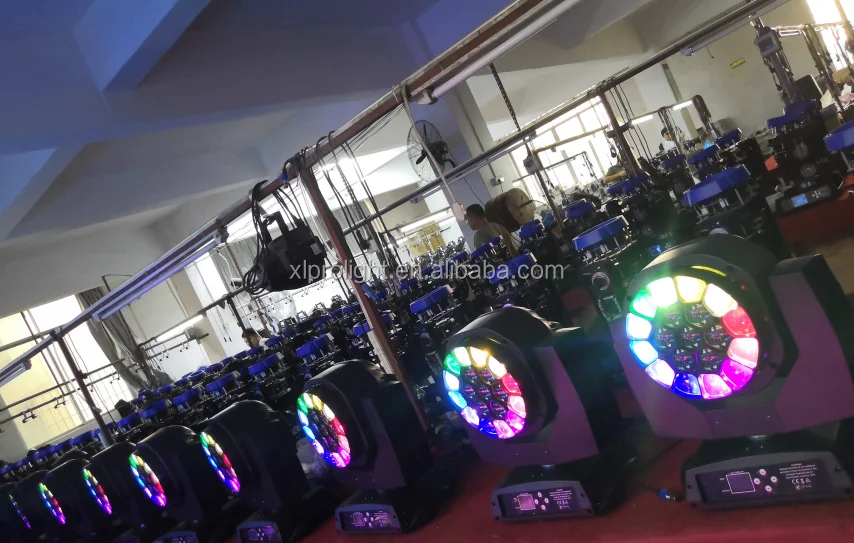 stage effect robot 19pcs 15w 4 Iin 1 bee eye zoom moving head led dj light