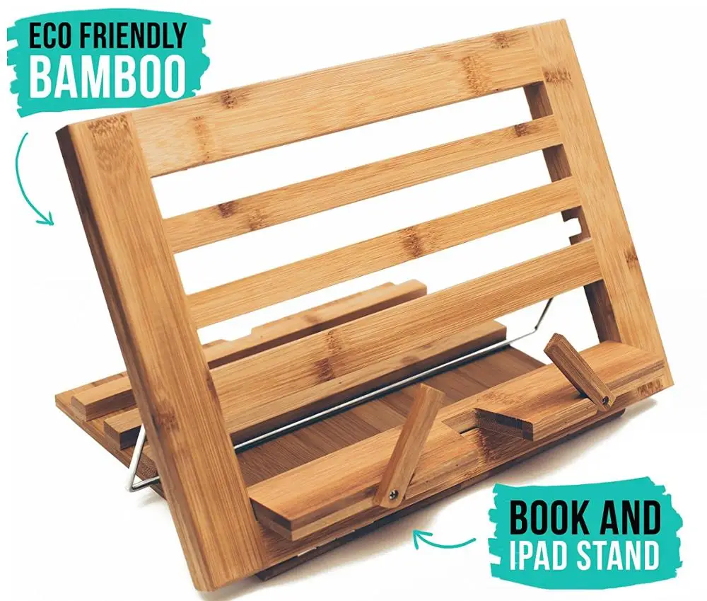 Eco Friendly Bamboo Table Easel Ipad Book Stand Holder For Reading In Bed Adjule Eco Friendly Bamboo Table Easel Ipad Book Stand Holder For Reading In Bed Adjule