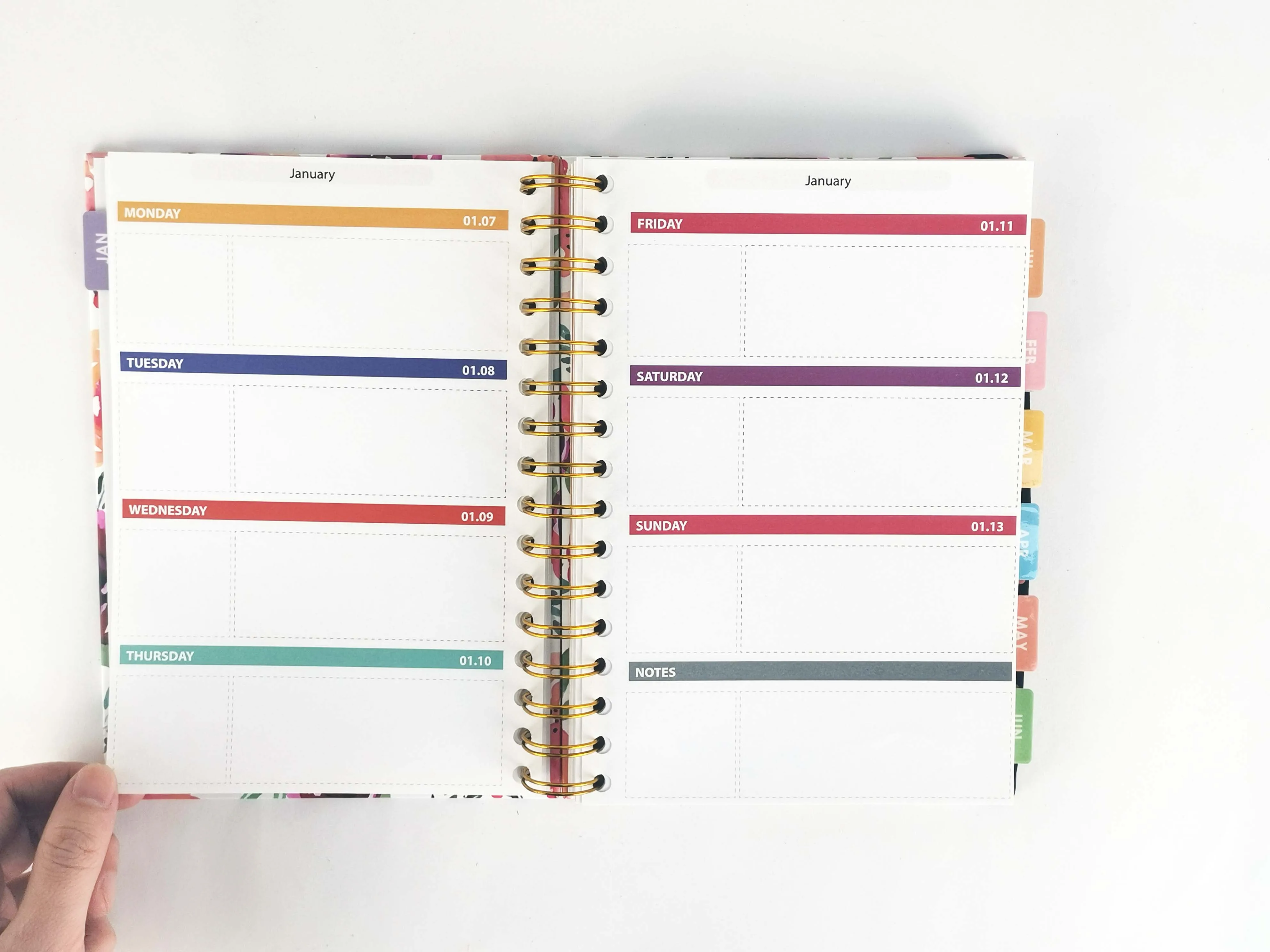 Academic Year Planner Track Work Planner Journal Elastic Closure Gold