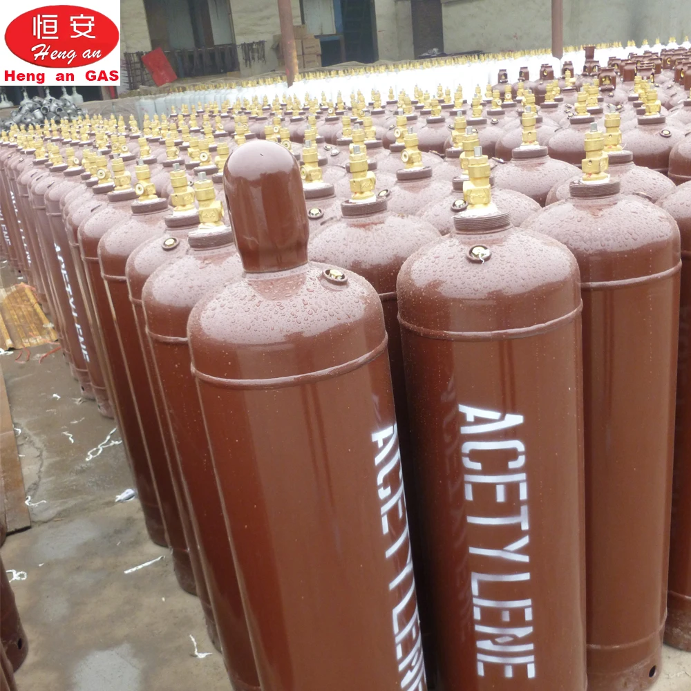 高品质的乙炔 c2h2 气体灌装 40l 使用的乙炔气瓶