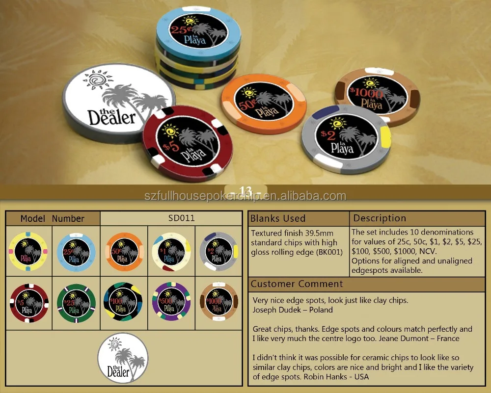 Poker Chips With Denominations Ceramic Chip With A Grade Bold Class