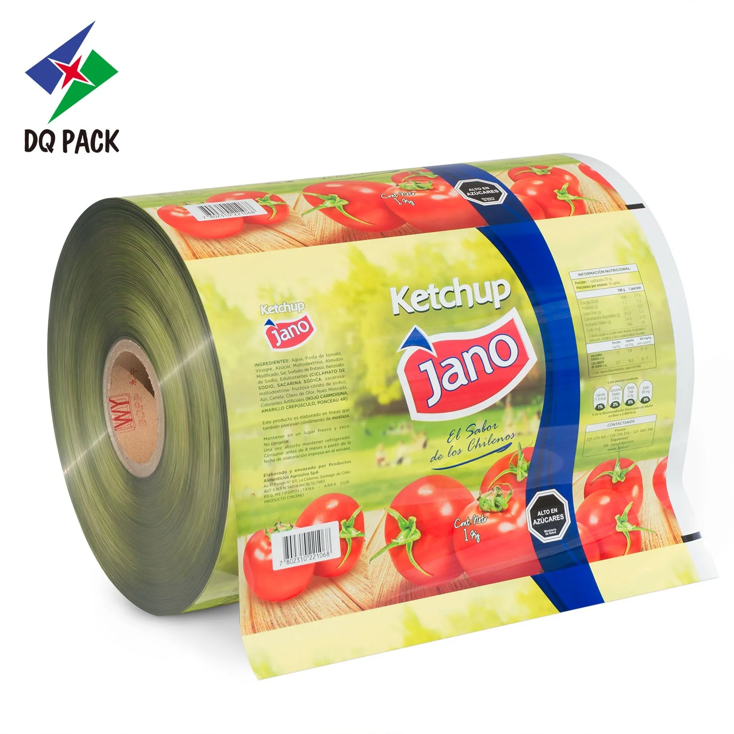 Mayonnaise plastic packaging film laminated printed film roll for packing paste .jpg
