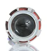 Car/Moto Bi-xenon projector lens with double angel eye yellow red green blue white pink