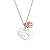 Alphabet Necklace 316L Stainless Steel Jewelry Inspirational in Silver Jewelry Heart Pendant Tree of Life Necklace