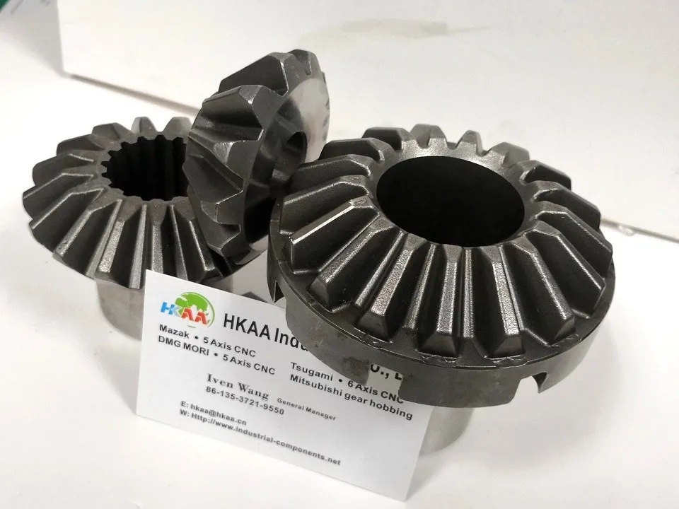 Precision Gear Hobbing Custom Ratio 11 Spiral Cut Bevel Gear For