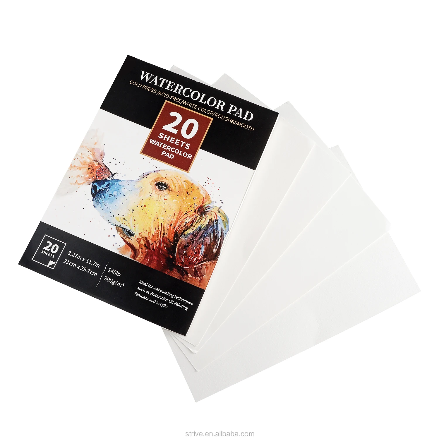 Amazon Hot Selling 300g Watercolor Paper Pad Size Fine Rough Texture Sheets Buy 300g Watercolor Pad Watercolor Pad Product On Alibaba Com