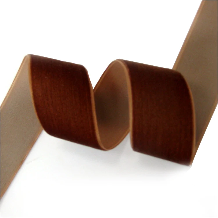 Wholesale Custom Hot Sale Colorful 100% Nylon Solid Color Wide Stretch Velvet Ribbon