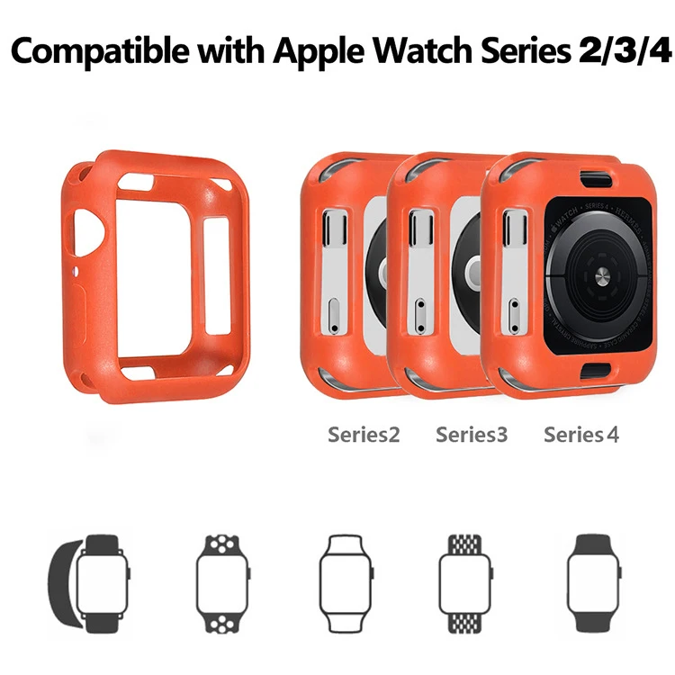 For Apple Watch Series 4 40mm/44mm New Protective Cover Tpu Bumper Frosted Watch Case 38mm/42mm 