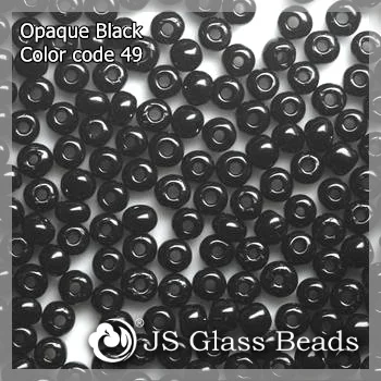 
High Quality Fashion JS Glass Seed Beads - 49# 8/0 Opague Black Rocailles Beads For Garment & Jewelry 