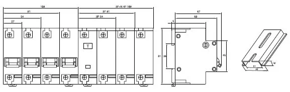 DZ47LE-100 Residual current device 100A 1P+N 2P 3P 3P+N 4P 230V 400V 30mA 100mA 300mA DZ47LE Residual Current Circuit Breaker