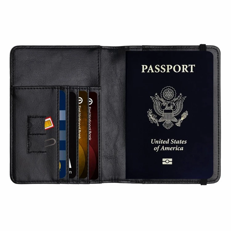 Custom Logo Elastic Band Travel Wallet Rfid Anti-magnetic Passport ...