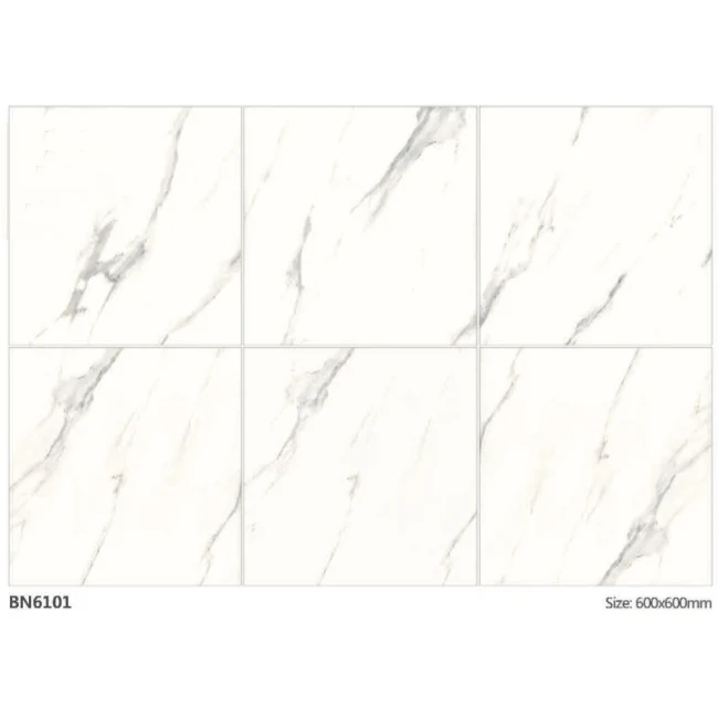 Inkjet Printing Glazed Porcelain Carara White Rustic Tiles building materials