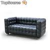 Living Room Modern Leather Josef Hoffman Kubus Sofa With 2 Seater