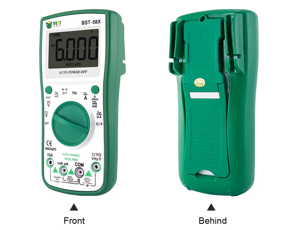 Best 58x Automatic Range Digital Multimeter 6000 Counts Backlight Ac/dc