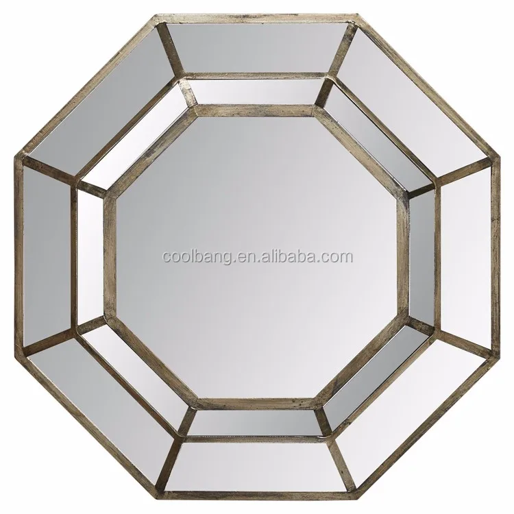 Fancy Design Octagonal Cheap Lightweight Beveled Hanging Wall Mirrors