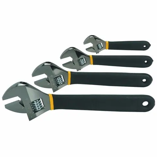 Wideskall 4 Pieces Heat Treated Laser Marked Metric Adjustable Wrench Set (6" inch + 8" inch + 10" inch + 12" inch)