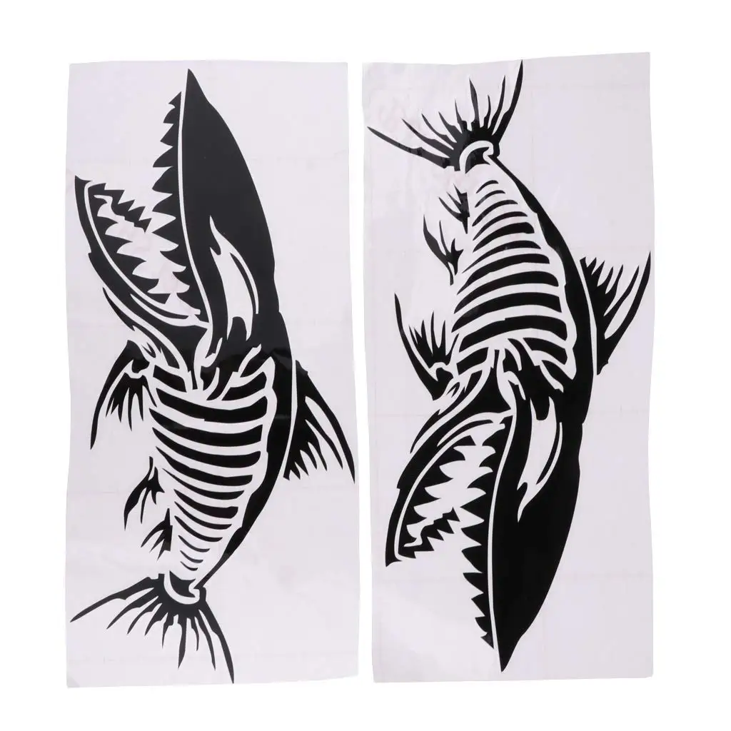 Buy Baoblaze 2 Pieces Skeleton Fish Decals Sticker Fishing 