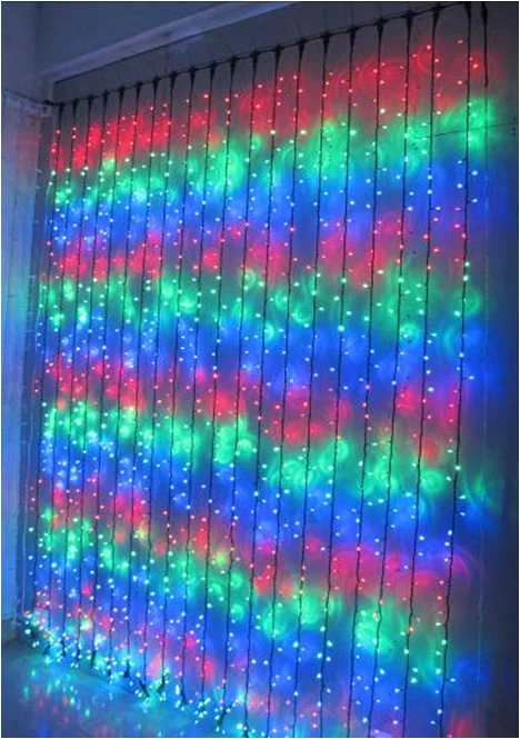 Color Changeable Led Curtain Light Customized Flash For Christmas ...