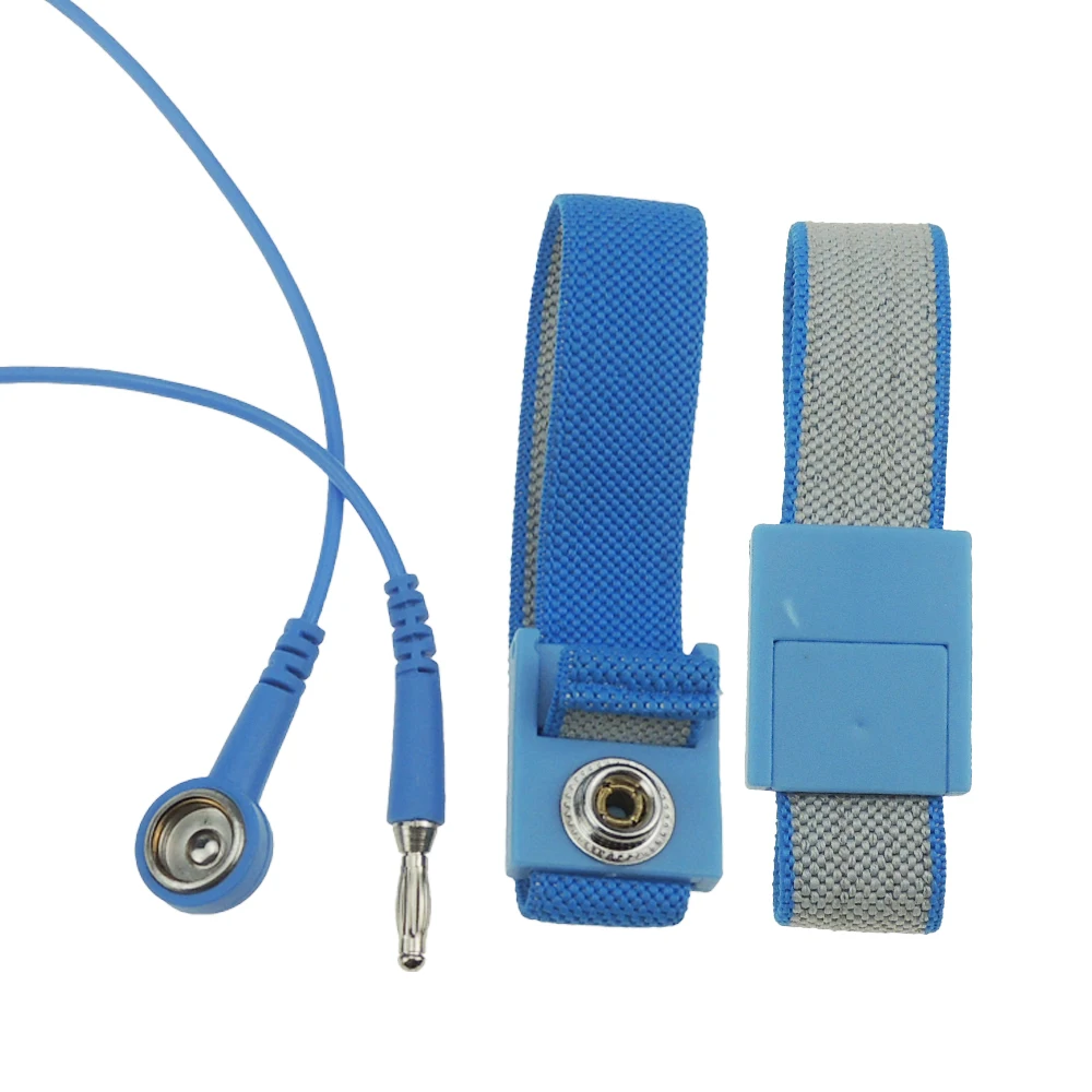 Blue Pu Coiled Cord Esd Wrist Strap - Buy Esd Wrist Strap,Anti-static ...