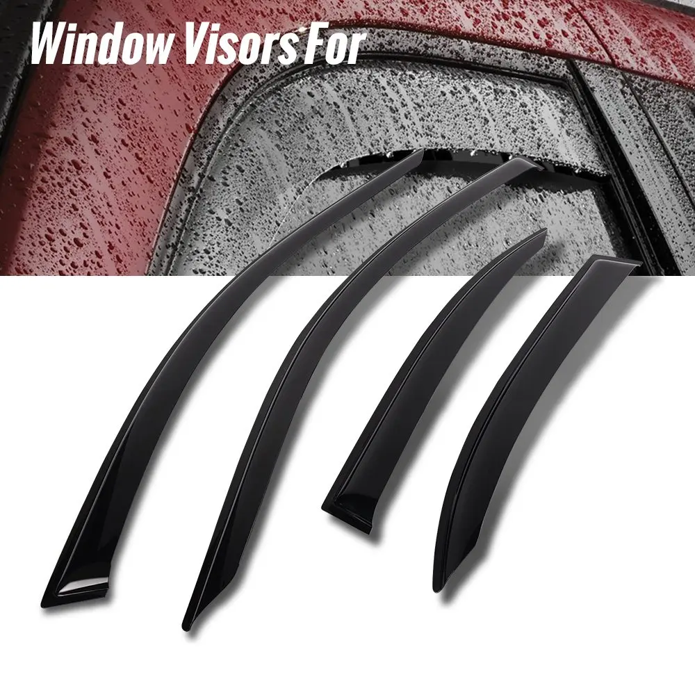 SMOKE TINT WINDOW VISOR//WIND DEFLECTOR VENT RAIN SHADE FOR 07-11 YARIS 4DR XP90