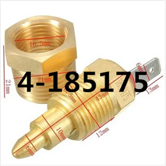 Electric Engine Cooling Fan Switch Gold 185 To 175 Degrees F Radiator Fan Thermostat Switch with Hexagonal Nut for Original Blower Motor Resistor 