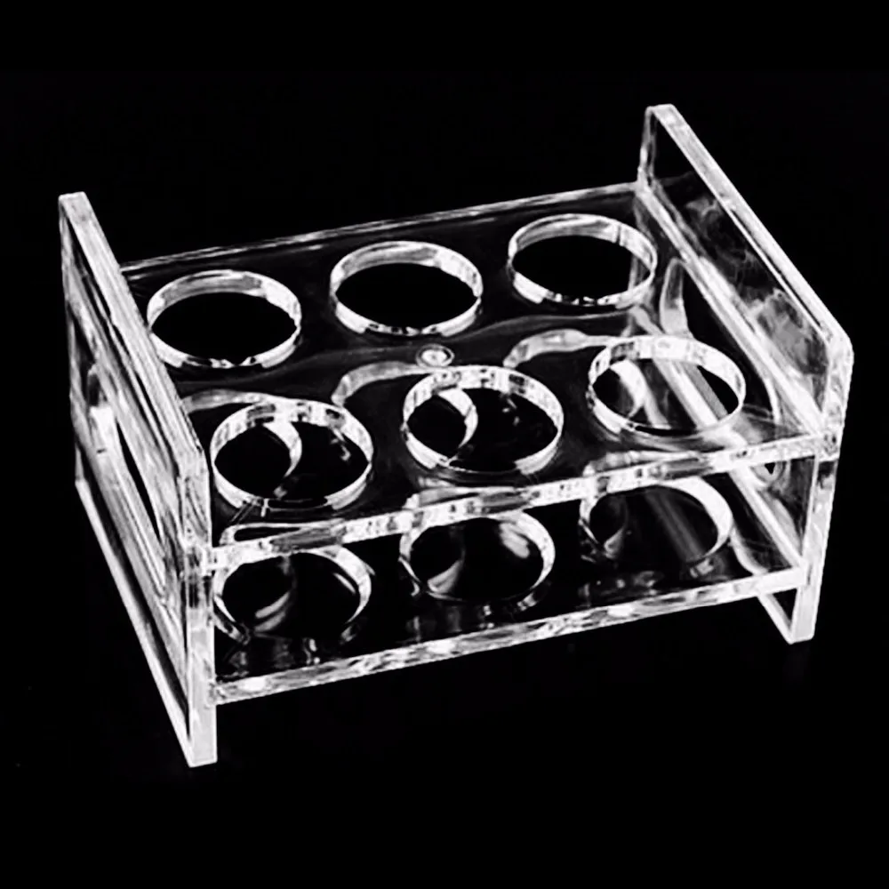 Custom Wine Glass Cup Holder Organizer Acrylic 2 Rows Drinkware Liquor