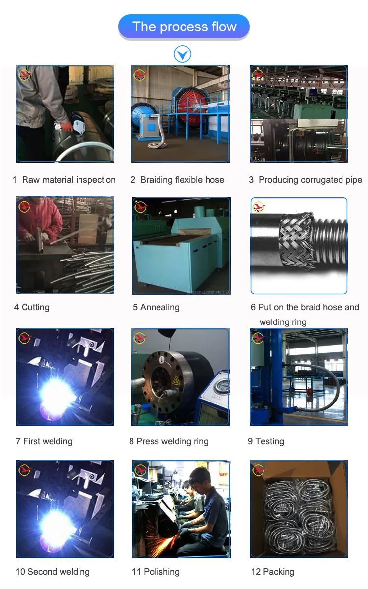 Hot Selling High Quality Manufacture Pressure Resistance Flexible Corrugated Metal Hose