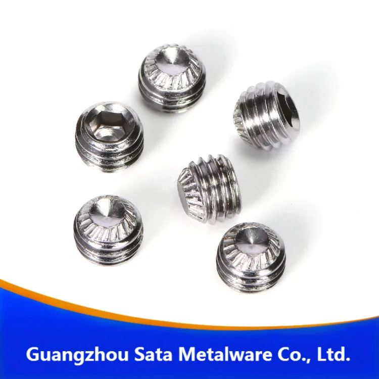 Iso 4029 Ss410 Serrated Cup Point Socket Set Screws Buy Serrated Cup