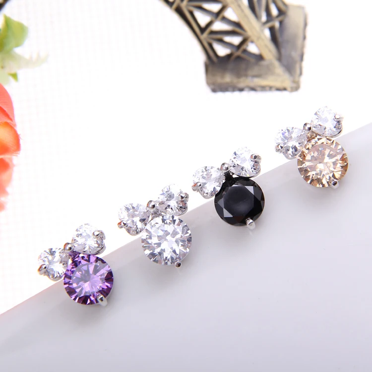 Real Diamond Earrings Men Find Get Quotations Cute S Jewelry Cz Diamond Bowknot Stud Earrings Real White Gold Top Quality Austria Crystal