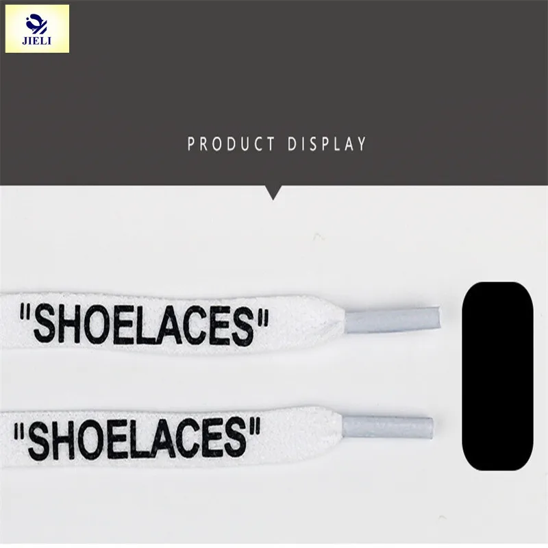Jieli Flat Design Bulk Custom Printed Shoelaces No Minimum For Shoes