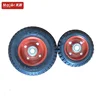 solid rubber four bolts rim trolley caster wheel