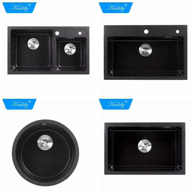 Man-made Stone Double Bowl Utility Sink Undermount Kitchen Sink