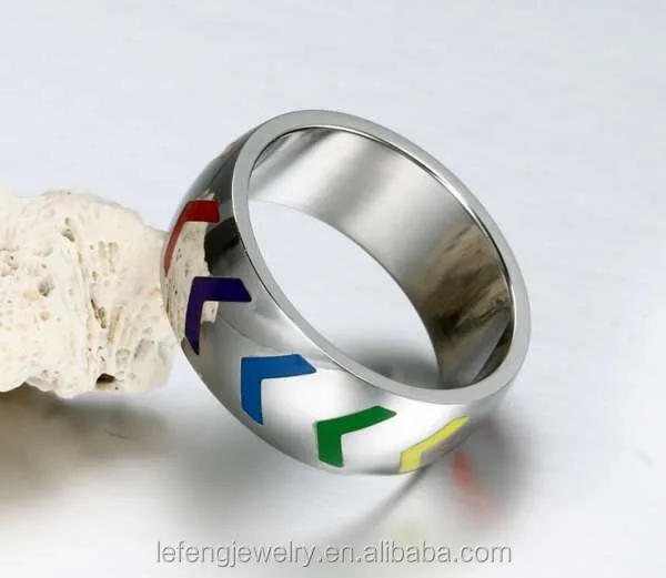 Colorful Silver Lgbt Promise Rings,Silver Gay Mens Promise Rings Buy