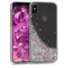 Funny Liquid Moving Glitter Cases Floating Quicksand Sparkly Phone Cover Case with Clear soft TPU border for iPhone X/Xr/Xs Max