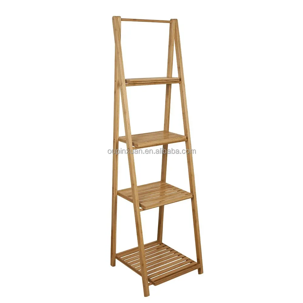 bamboo ladder bookshelf