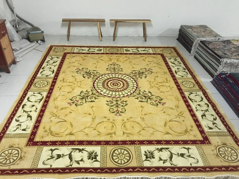 Abusson Floral Design Chinese Silk Hand Knotted Rugs Buy Hand Knotted