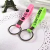 Short strap Colorful promotion silicone key chain