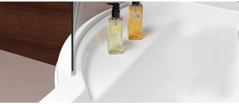 Acrylic P sharp corner bath shower bathtub with steps for Soap