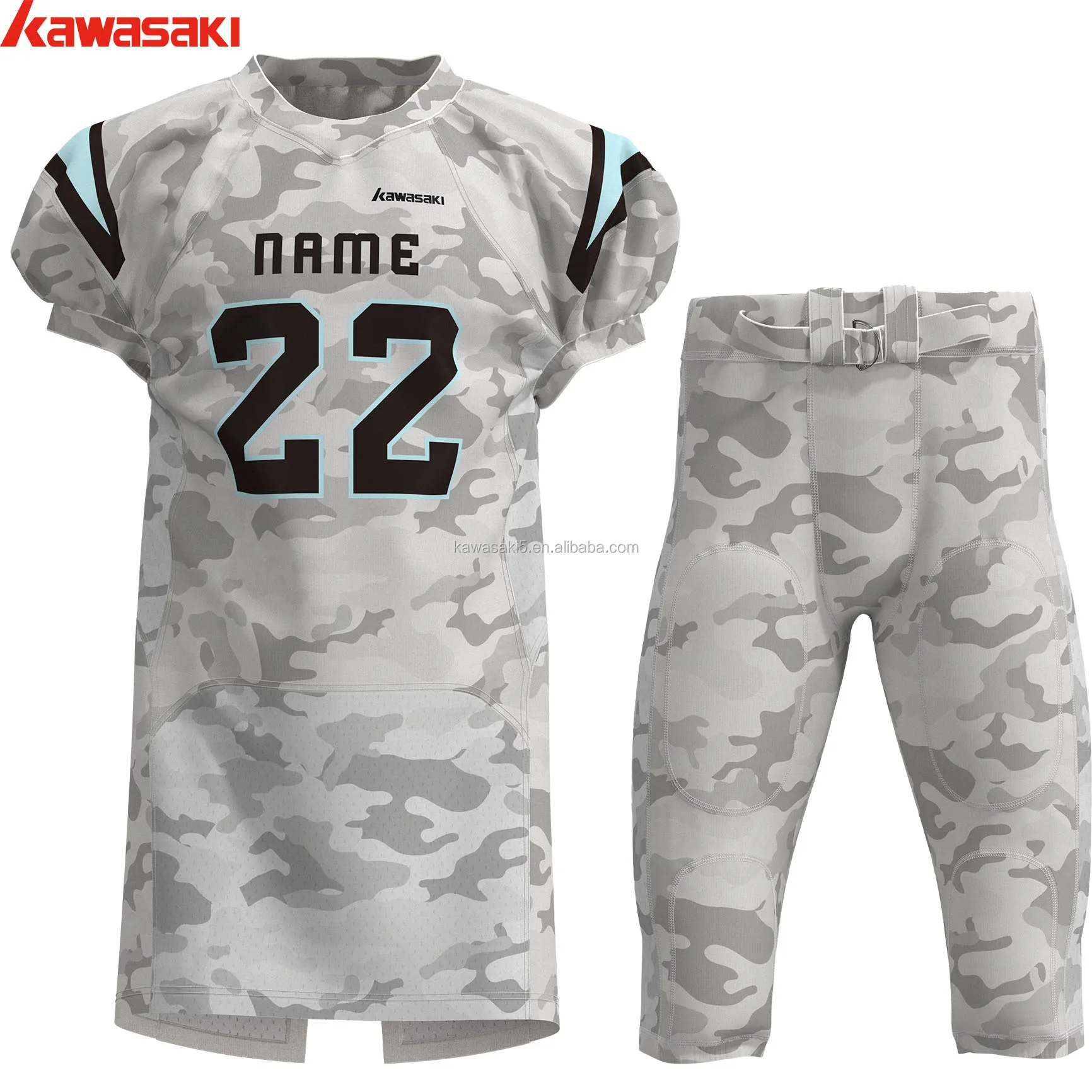 US Air Force Digital Camo Embroidered Football Jersey 