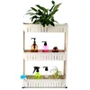 Hot sale PP 3 layers white plastic removable corner shelf kitchen rack