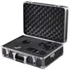 Large hard aluminum storage box carry case for camera with foam