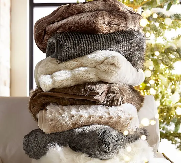 soft faux fur throw blanket