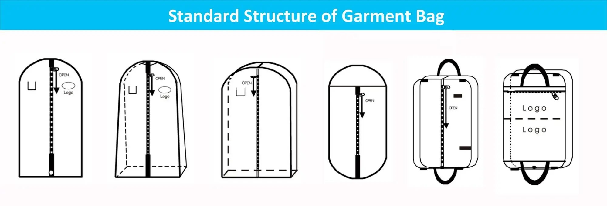 Hot Hanging Storage Clothes Garment Suit Dust Cover with Zipper