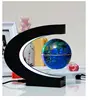 Acrylic magnetic levitation globe , creative birthday gift C-Shape LED World Map Floating Globe Tellurion Magnetic geography