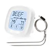 Touch Screen Temperature Sensor BBQ probe Electronic Timer Digital Cooking Thermometer