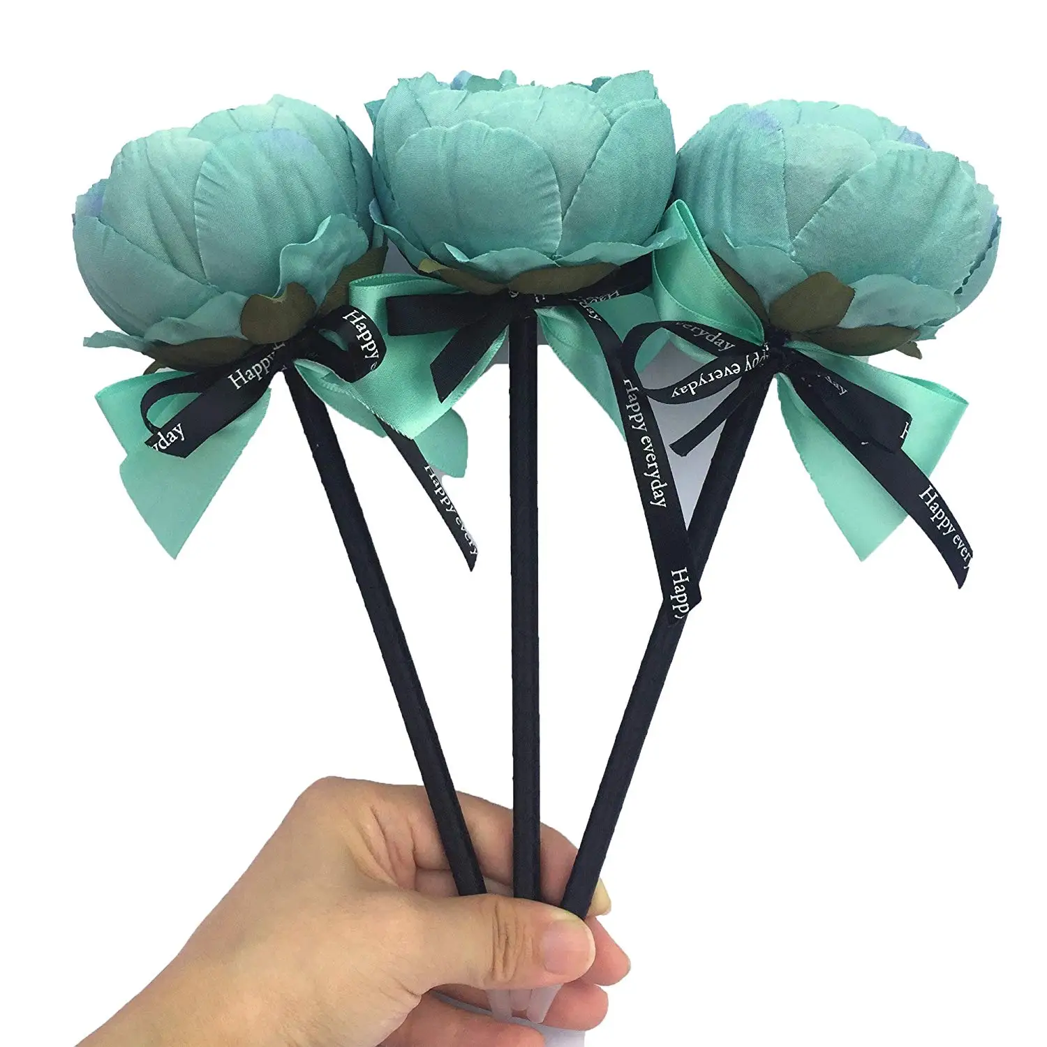 teal artificial flowers