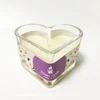 Vanilla Scent Heart Shape Glass Candles Scented Heart Candles