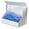Acrylic Clean room and Lab Dispensers, Clear with White Lab Dispensing Storage Bins